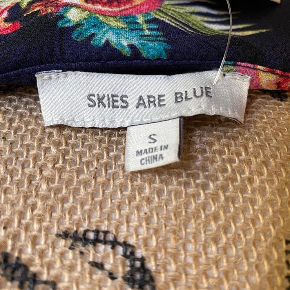 Skies are Blue Tropical Print Maxi Dress